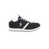 U.s. Polo Assn Sleek Black Sneakers With Contrast Accents In Black