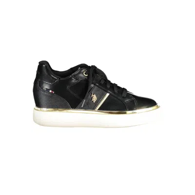 U.s. Polo Assn Black Polyester Women Sneaker