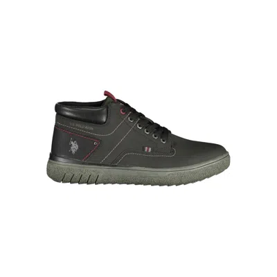U.s. Polo Assn . Black Polyurethane Men's Men's Sneaker In Green