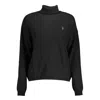 U.s. Polo Assn Black Wool Women Sweater In Black