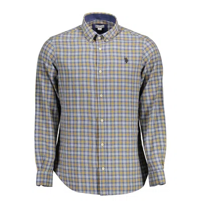 U.s. Polo Assn Blue Cotton Men Shirt In Multi
