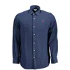 U.s. Polo Assn Blue Cotton Men Shirt