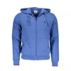 U.s. Polo Assn Blue Cotton Men Sweater Hoodie In Blue