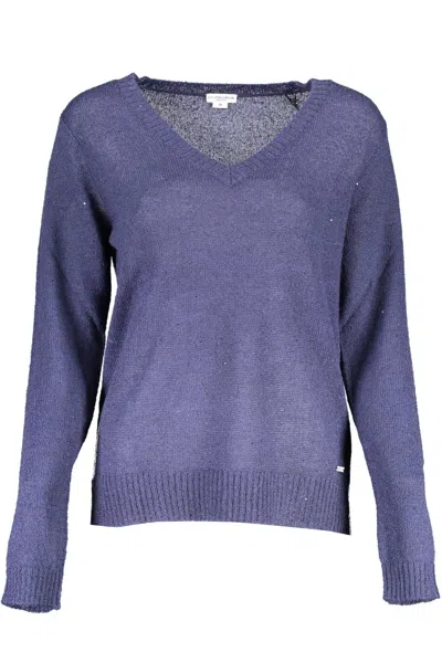 U.s. Polo Assn Blue Nylon Sweater