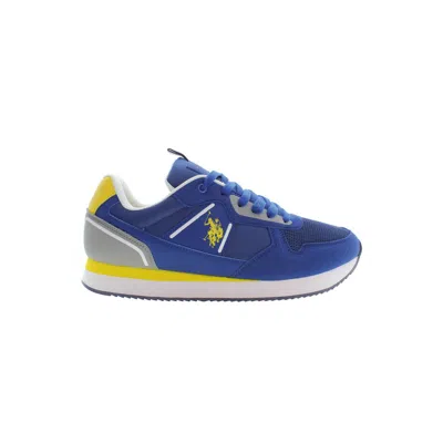 U.s. Polo Assn Logo-patch Panelled Sneakers In Blue