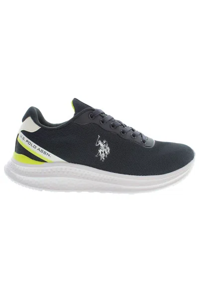 U.s. Polo Assn Blue Polyester Sneaker In Black