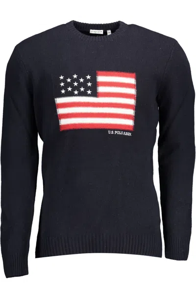 U.s. Polo Assn Blue Wool Men Sweater