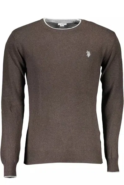 U.s. Polo Assn Brown Wool Men Sweater