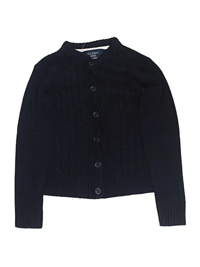 Pre-owned U.s. Polo Assn Kids' Cardigan Sweater In Blue