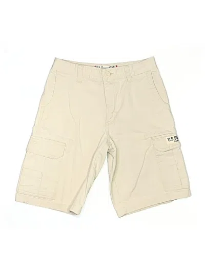 Pre-owned U.s. Polo Assn Kids' Cargo Shorts In Tan