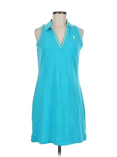 Pre-owned U.s. Polo Assn Casual Dress In Blue