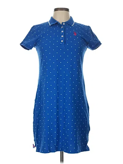 Pre-owned U.s. Polo Assn Casual Dress In Blue