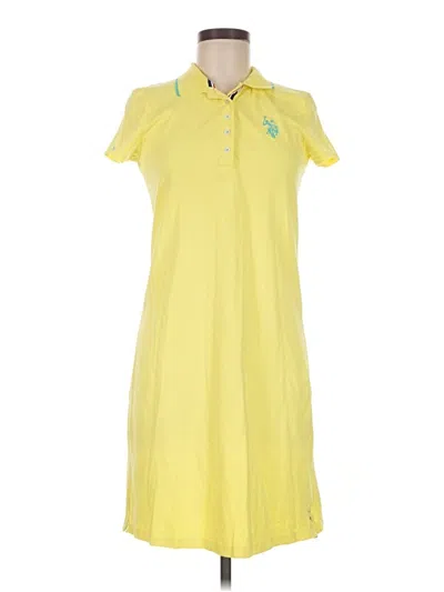 Pre-owned U.s. Polo Assn Casual Dress In Yellow