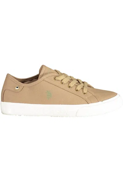 U.s. Polo Assn Chic Brown Lace-up Sporty Sneakers