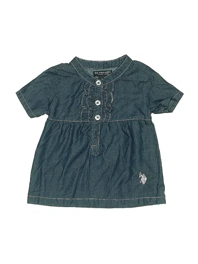 Pre-owned U.s. Polo Assn Babies' Dress In Blue