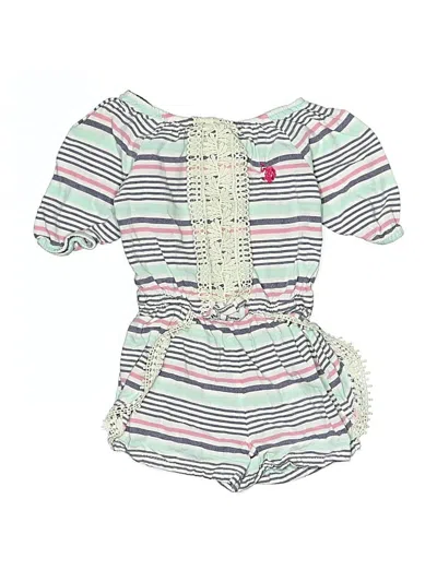 Pre-owned U.s. Polo Assn Kids' Dress In Green