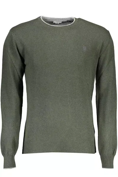U.s. Polo Assn Logo-embroidered Crew-neck Sweater In Green