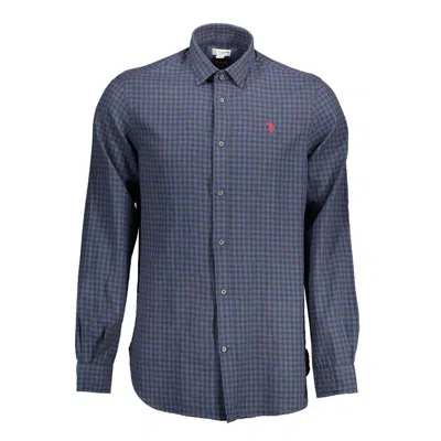 U.s. Polo Assn Blue Cotton Men Shirt