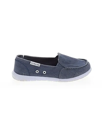 Pre-owned U.s. Polo Assn Flats In Blue
