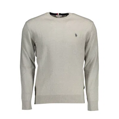 U.s. Polo Assn Logo-embroidered Crew-neck Sweater In Gray
