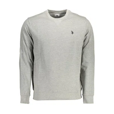 U.s. Polo Assn Embroidered-logo Sweatshirt In Gray