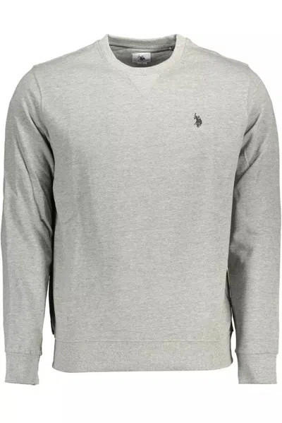 U.s. Polo Assn Gray Cotton Sweater In Grey