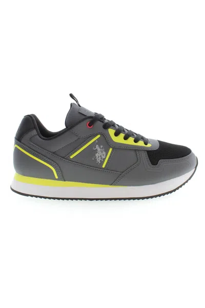 U.s. Polo Assn Logo-print Panelled Sneakers In Animal Print