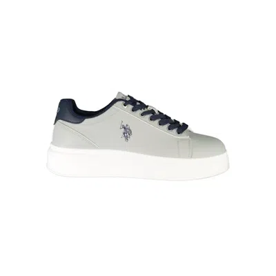 U.s. Polo Assn Gray Polyester Men's Sneaker In White