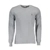 U.s. Polo Assn Elegant Slim Fit Crew Neck Sweater In Gray
