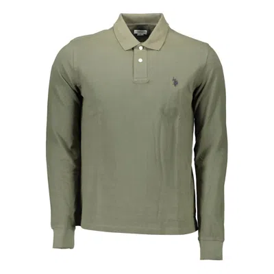 U.s. Polo Assn Green Cotton Men Polo Shirt