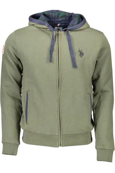 U.s. Polo Assn Green Cotton Men Sweater