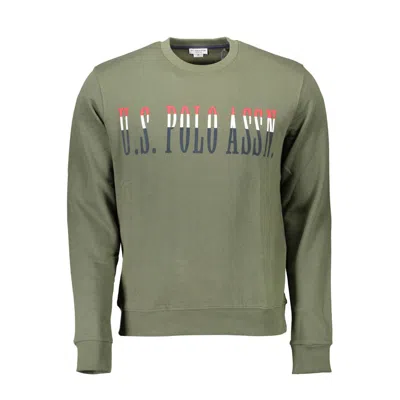 U.s. Polo Assn Logo-print Crew-neck Sweater In Green
