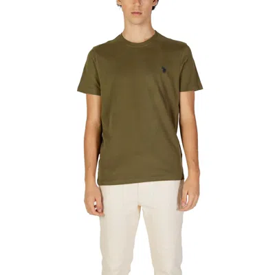 U.s. Polo Assn Green Cotton T-shirt In Brown
