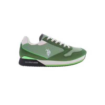 U.s. Polo Assn Green Polyester Men Sneaker