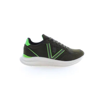 U.s. Polo Assn Green Polyester Men Sneaker