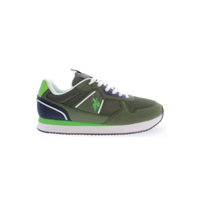 U.s. Polo Assn Green Polyester Men Sneaker