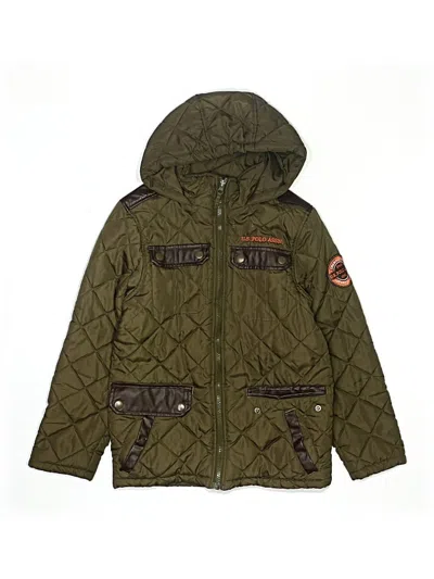 Pre-owned U.s. Polo Assn Kids' Jacket In Green
