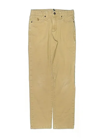 Pre-owned U.s. Polo Assn Kids' Khaki Pant In Tan