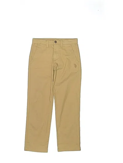 Pre-owned U.s. Polo Assn Kids' Khaki Pant In Tan