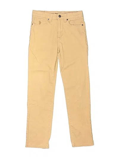 Pre-owned U.s. Polo Assn Kids' Khaki Pant In Tan
