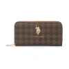 U.s. Polo Assn Large Zip Around Womens Zip Around Wallet In Brown