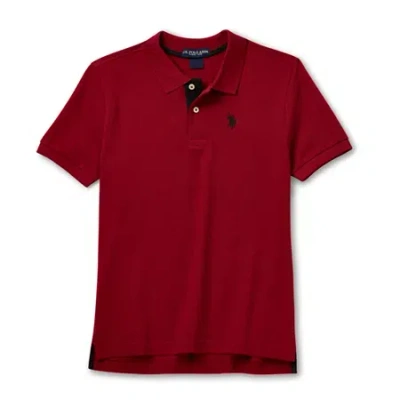 U.s. Polo Assn Little & Big Kid Boys Short Sleeve Classic Fit Embroidered Polo Shirt In Red