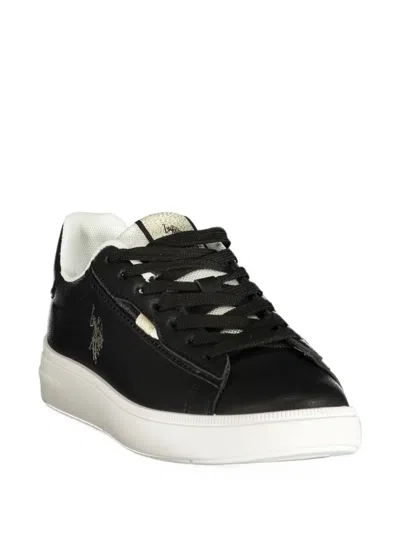 U.s. Polo Assn Logo-embroidered Sneakers In Black