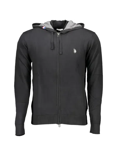U.s. Polo Assn Logo-embroidered Zip-fastening Hoodie In Gray