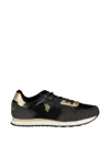 U.s. Polo Assn Logo-print Lace-up Sneakers In Black