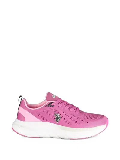 U.s. Polo Assn Logo-print Panelled Sneakers In Purple