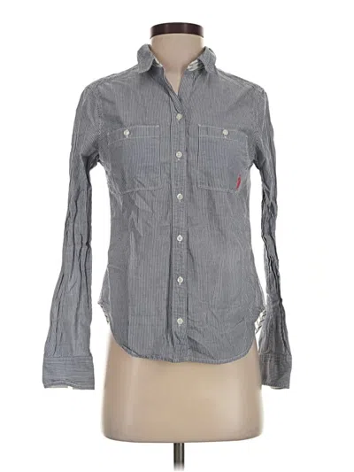 Pre-owned U.s. Polo Assn Long Sleeve Button Down Shirt In Gray
