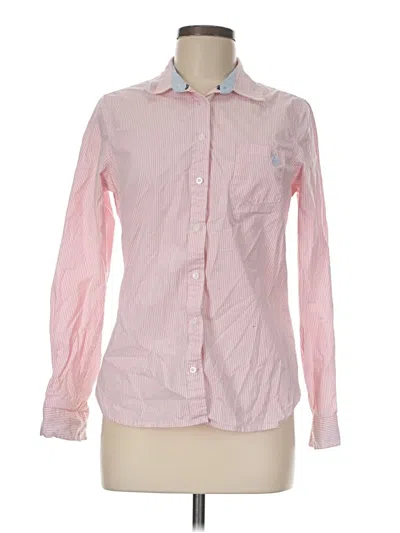 Pre-owned U.s. Polo Assn Long Sleeve Button Down Shirt In Pink