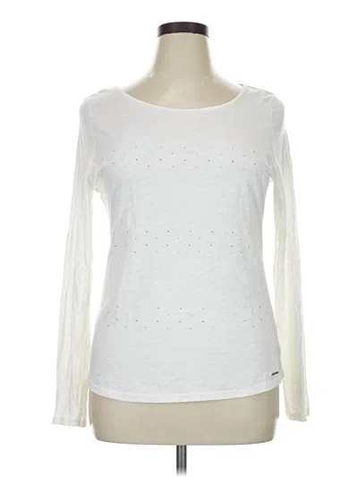 Pre-owned U.s. Polo Assn Long Sleeve T-shirt In Ivory