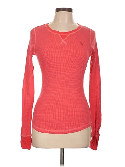 Pre-owned U.s. Polo Assn Long Sleeve T-shirt In Red